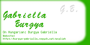 gabriella burgya business card